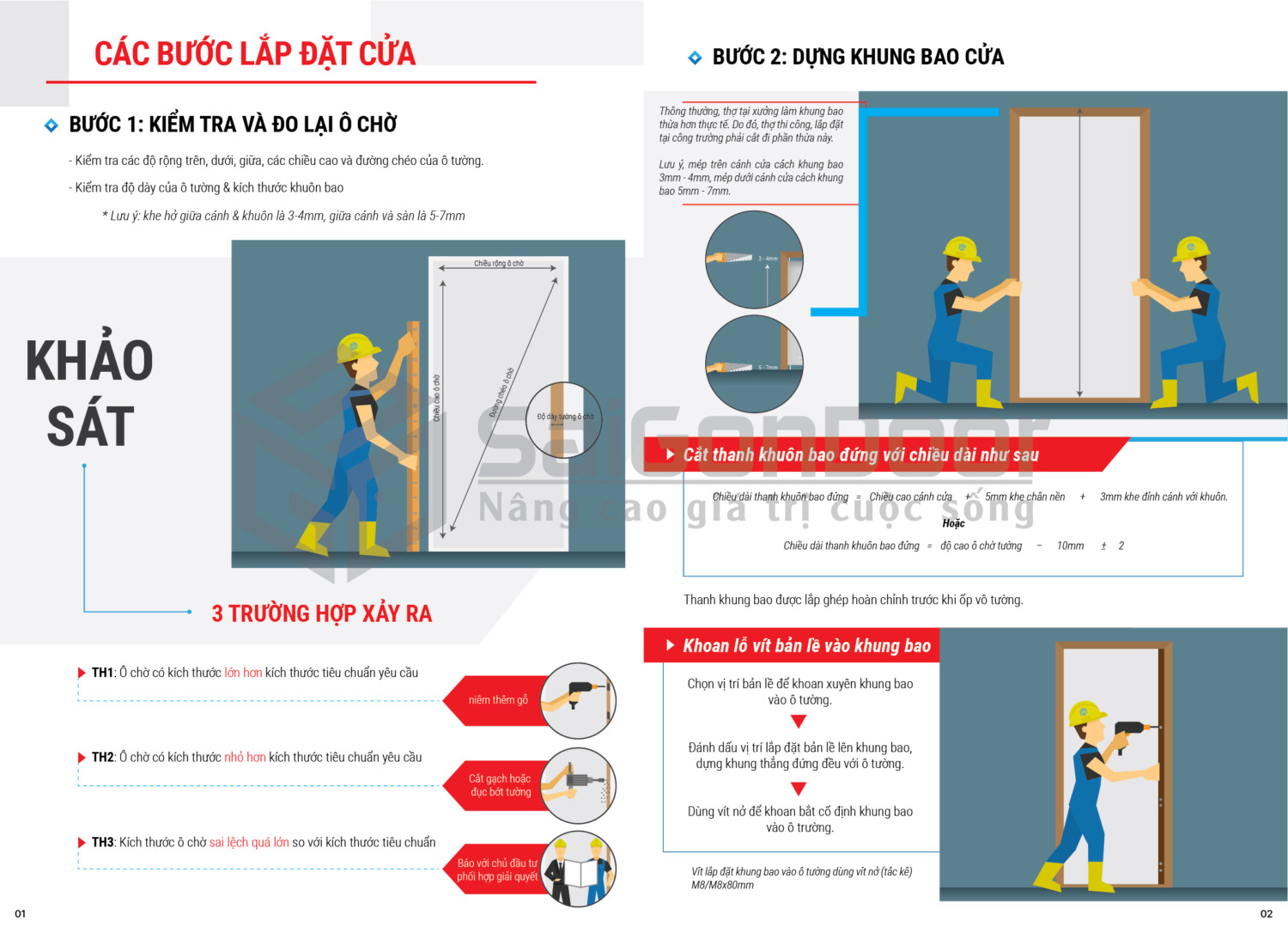 Hướng dẫn thi công cửa gỗ và nhựa khung L đúng cách 6 Huong-dan-thi-cong-cua-go-va-nhua-Khung-L-02