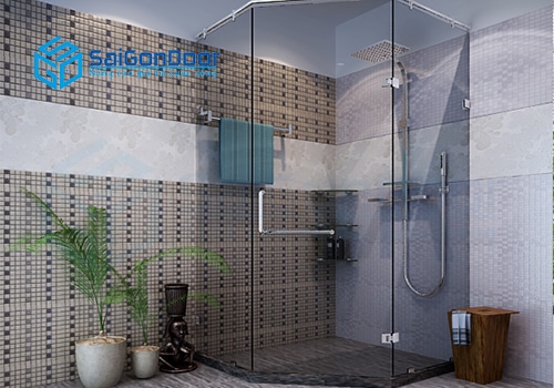 3 Mẫu cửa phòng tắm nhôm kính đẹp nhất 2020 8 Cửa nhà tắm dùng hệ nhôm XingFa