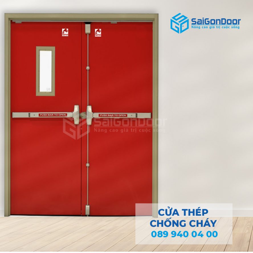 NHỮNG NƠI NÊN LẮP ĐẶT CỬA THÉP CHỐNG CHÁY 13 Cua thep chong chay 2P1G1 thanh thoat hiem doi