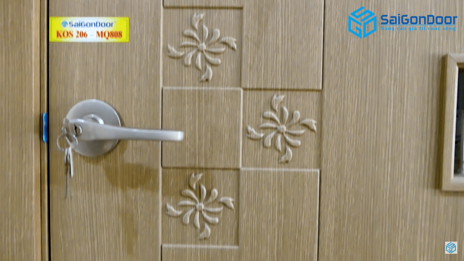 Họa tiết cửa nhựa ABS Hàn Quốc vân gỗ có ô kính cường lực Họa tiết cửa nhựa ABS Hàn Quốc vân gỗ có ô kính cường lực