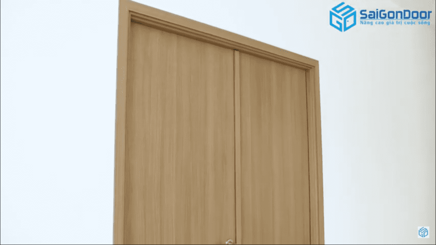 HOÀN THIỆN LẮP ĐẶT BỘ CỬA GỖ CHỐNG CHÁY SAIGONDOOR LOẠI 2 CÁNH CÓ TAY CO HƠI TRỢ LỰC 10 4 12
