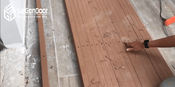 Lam gỗ nhựa Composite ngoài trời được thi công bởi saigondoor Lam gỗ nhựa Composite ngoài trời được thi công bởi saigondoor
