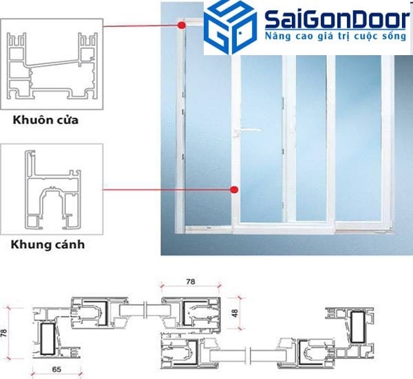 Bản vẽ thiết kế cửa đi nhựa giả gỗ 2 cánh mở lùa Bản vẽ thiết kế cửa đi nhựa giả gỗ 2 cánh mở lùa