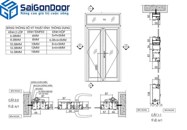 Thiết kế cửa nhựa giả gỗ 2 cánh mở quay Thiết kế cửa nhựa giả gỗ 2 cánh mở quay