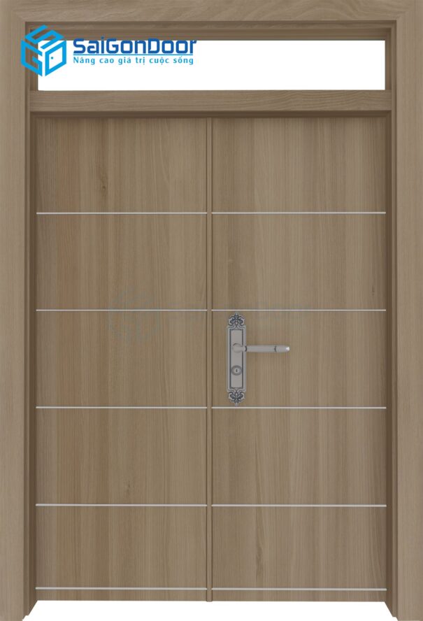 CỬA GỖ CÔNG NGHIỆP MDF LAMINATE 2P1R10s FIX 21 Cửa gỗ công nghiệp MDF Laminate 2P1R10s FIX