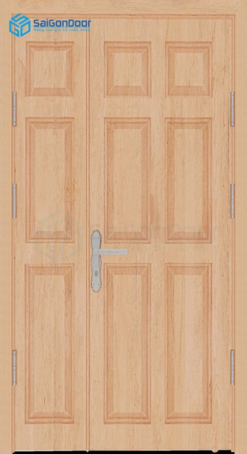 Cửa Gỗ Công Nghiệp HDF Veneer 2 canh 9A Oak (2) 16 Cửa gỗ công nghiệp HDF Veneer 2 canh 9A Oak (2)