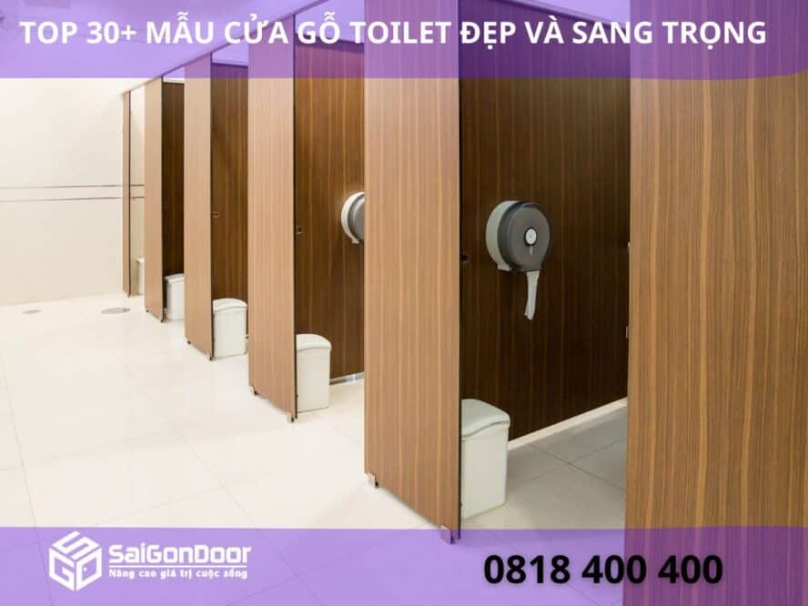 Mẫu 1: cửa gỗ toilet màu nâu với kiểu dáng sang trọng Mẫu 1: cửa gỗ toilet màu nâu với kiểu dáng sang trọng