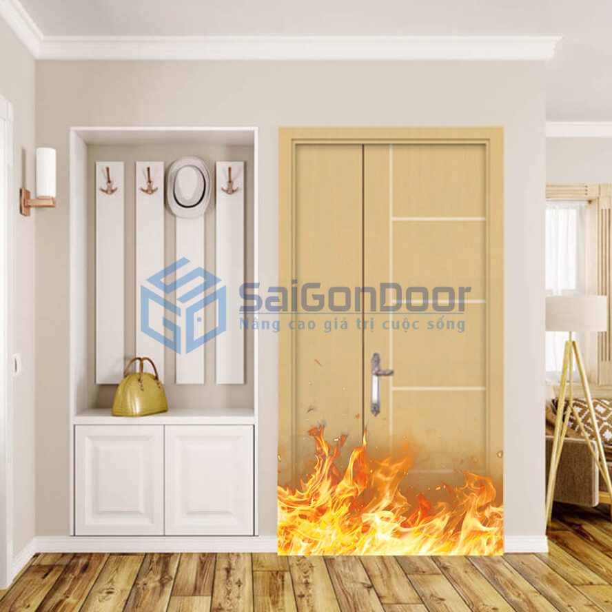 Cửa chống cháy gỗ 60 phút 2 cánh Cửa chống cháy gỗ 60 phút 2 cánh