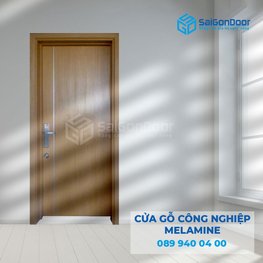 Cửa gỗ HDF là gì? Cấu tạo chi tiết của cửa gỗ HDF 2 Cửa gỗ HDF Melamine