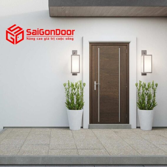 គុណភាពយោង ទ្វារប្លាស្ទិក ABS របស់ប្រទេសកូរ៉េ 13 Mẫu cửa nhựa abs Hàn Quốc gỗ nâu đẹp