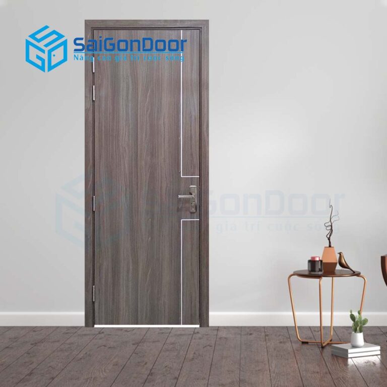 cửa sắt giả gỗ Cà Mau Cửa sắt vân gỗ được thiết kế theo phong cách tối giản