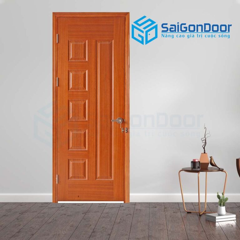 cửa sắt giả gỗ Cà Mau Mẫu cửa sắt phòng ngủ vân gỗ xoan đào