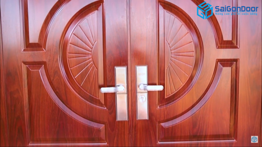 cửa thép chống cháy vân gỗ Saigondoor