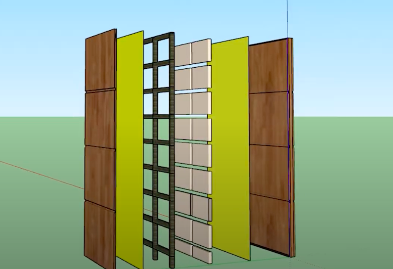 Các lớp của cánh cửa gỗ chống cháy