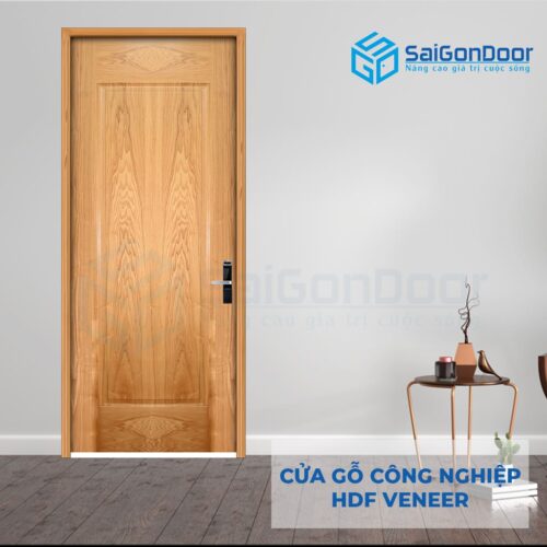 Cửa gỗ công nghiệp HDF Veneer 1B soi