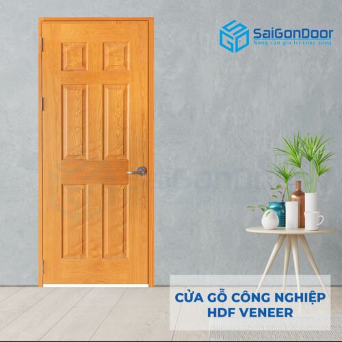 Cửa gỗ công nghiệp HDF Veneer 6A-soi