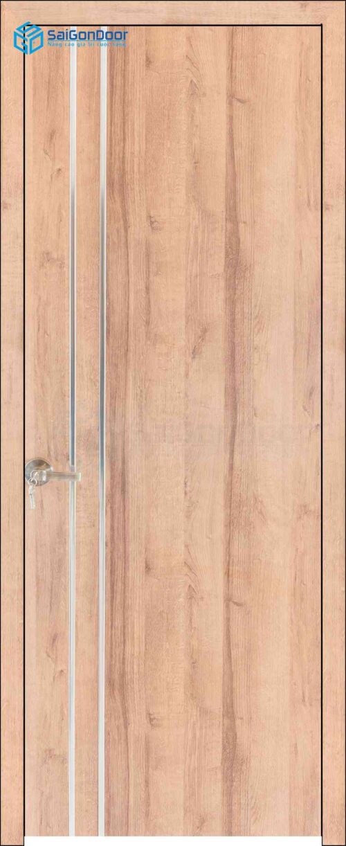 CỬA GỖ CAO CẤP HÀN QUỐC MDF Melamine P1R2 inox 9 Cửa gỗ cao cấp Hàn Quốc MDF Melamine P1R2 inox