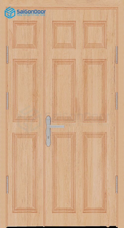 Cửa Gỗ Công Nghiệp HDF Veneer 2 canh 9A Oak (2) 8 Cửa gỗ công nghiệp HDF Veneer 2 canh 9A Oak (2)