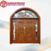 Cửa Thép Vòm 2 Cánh Giả Vân Gỗ Sang Trọng 1 SGD KM.TVG 4C.13
